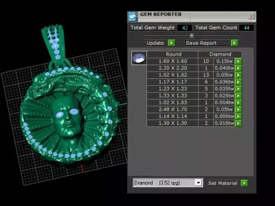 Iced-Out Alien Facehugger Diamond Pendant 3D Model 3D print model