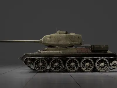 T-34-85 Soviet Medium Tank 3D model