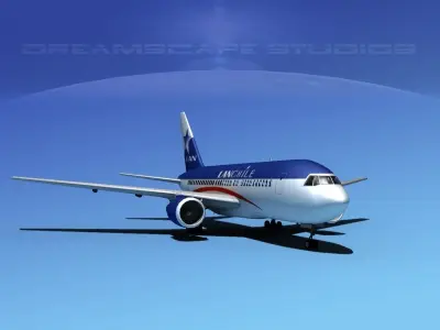 Boeing 767-200ER Lan Chile 3D model