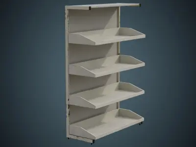 Medical Shelf 1B Low-poly 3D model