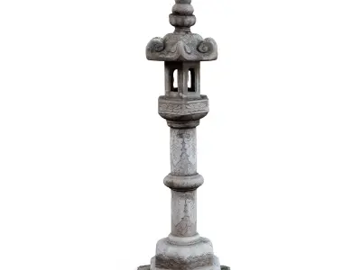 Stone Lamp Post -  Photogrammetry 3D model