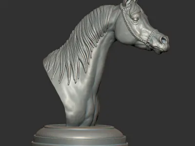 Arabian horse bust Free 3D print model