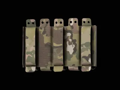 5x Handgun Magazine Pouch Low-poly 3D model