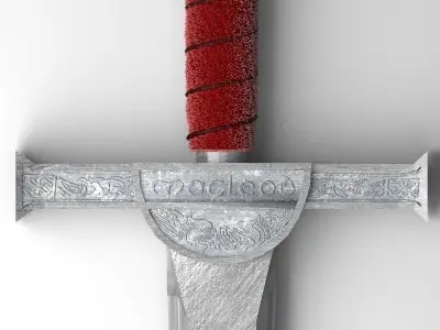 Highlander sword Low-poly 3D model