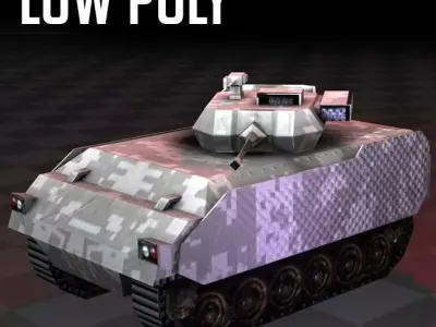 Low Poly Tank T2 Free low-poly 3D model