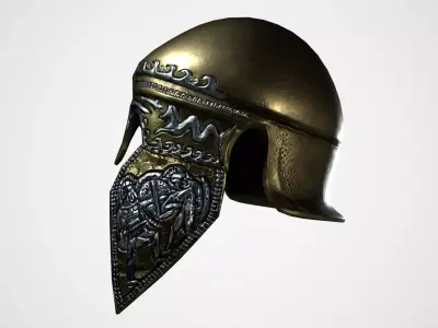 Italian Chalkidian helmet Low-poly 3D model
