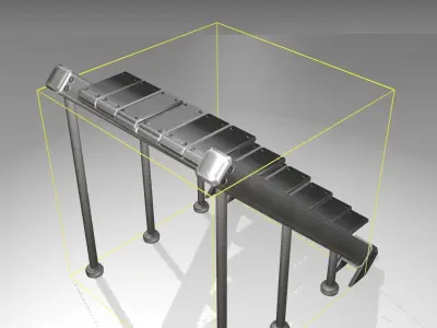 Futuristic Stairs - 16 - Basic Textures Low-poly 3D model