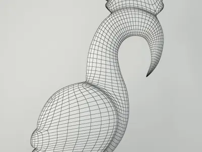Wood sculpture Noble Cendrawasih 3D model