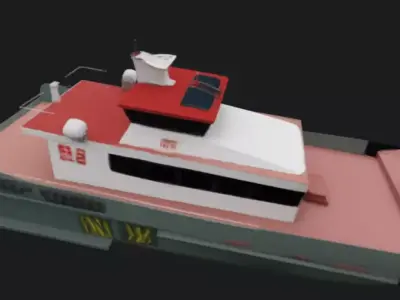 Wind Farm Support Vessel 3D model