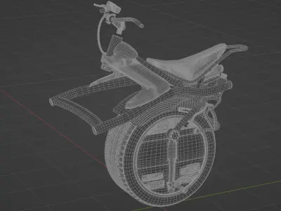 UNO BIKE SINGLE WHEELER 3D model