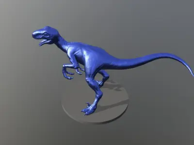 Veloceraptor Realistic Basemesh Printable 3D model