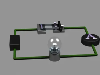 toggle switch button tumbler electrical Experiment 3D model
