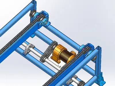 Chain line conveyor Free 3D model