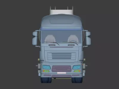 Generic Fuel Tanker Truck - Semi Trailer - Tank 3D model