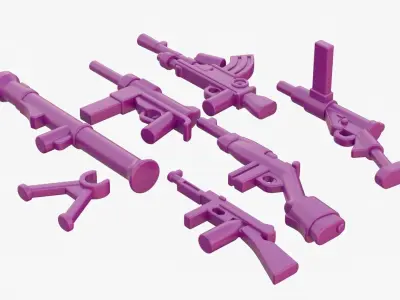 Lego Weapon Collections 3D model get