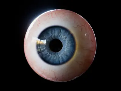 Realistic Human Eye with customizable colors 3D model