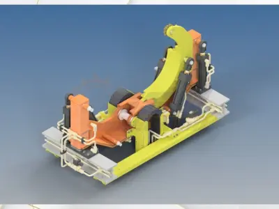 clamping Hydraulic mechanism system 3D model
