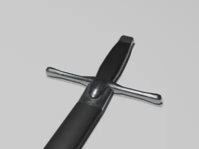 Saber samurai sword Low-poly 3D model