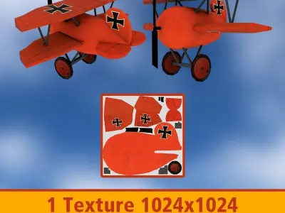 Airplane Cartoon Low-poly 3D model purchase
