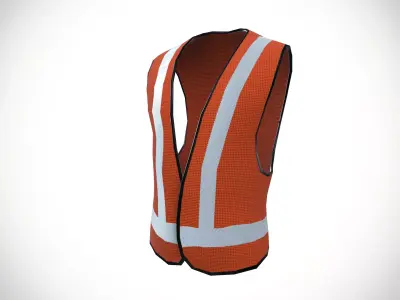 Safety jacket Low-poly 3D model