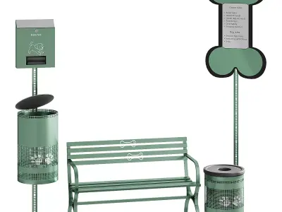Dog training area 3D model