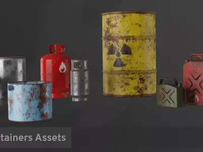 Steel Container Asset Package 