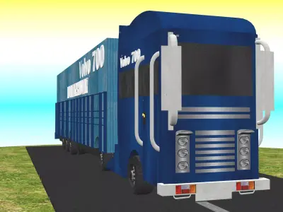 Indian Truck Model 4 Low-poly 3D model