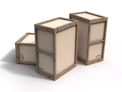 Wooden Crate 3D 3D model 13