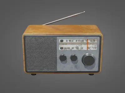 Old Radio Low-poly 3D model