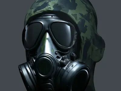 Helmet 3d model military combat Military Low-poly  Low-poly 3D model 2