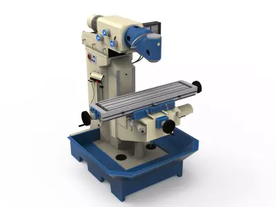 Milling Machine VR  Low-poly 3D model