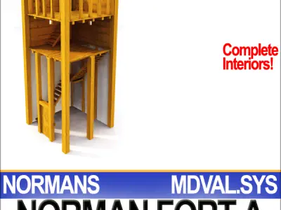 Medieval Norman Fort 3D model