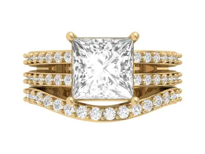 Princess Ring 3D print model 14