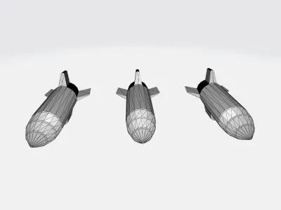Lowpoly Air ship ready Free low-poly 3D model