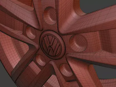 Wheel Volkswagen Original Transporter 3D model