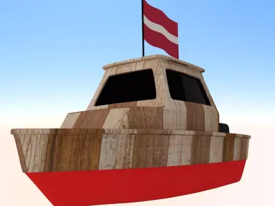 Latvia Fishing Boat 3D model