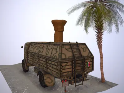 Armour Truck Fiat 665 Scudato Low-poly 3D model