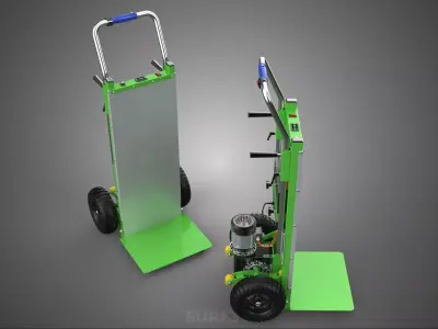 ELECTRIC POWER MOTOR HAND TRUCK HANDTRUCK STAIR CLIMBER CLIMBING 3D model