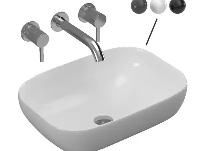 Overhead ceramic sink Vincea VBS-102 3D model