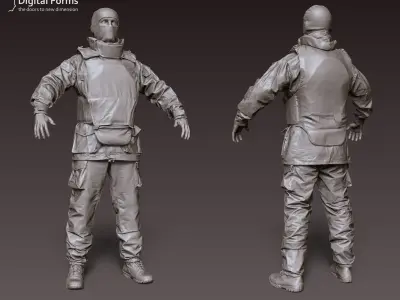 Russian soldier uniform 3D model