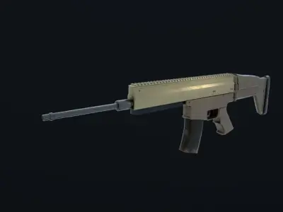 SCAR AR Low-poly 3D model