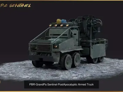 GrandPa PostApocalyptic Truck Collection-Rigging-GameReady 3D Model Pack