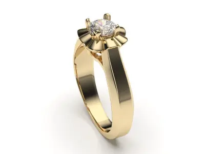 solitaire with ring sizes  8 part S104 3D print model