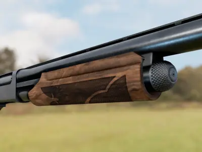 870 American Classic Shotgun Low-poly 3D model