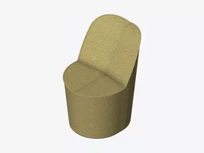Sofa - Contemporary - Number - Chair E - Swivel Plate Foot High Low-poly 3D model