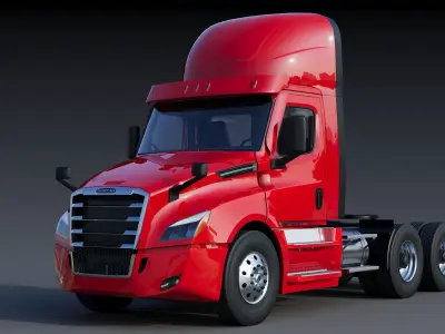 Freightliner Cascadia Daycab 2024 Low-poly 3D model