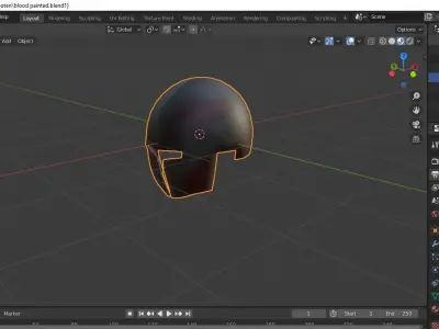 sporten helmet Low-poly 3D model