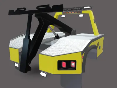 Wrecker Tow Equipment for 350 Truck  Low-poly 3D model