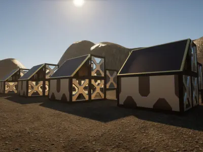 Privat container house Free 3D model