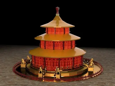 Chinese temple  3D model